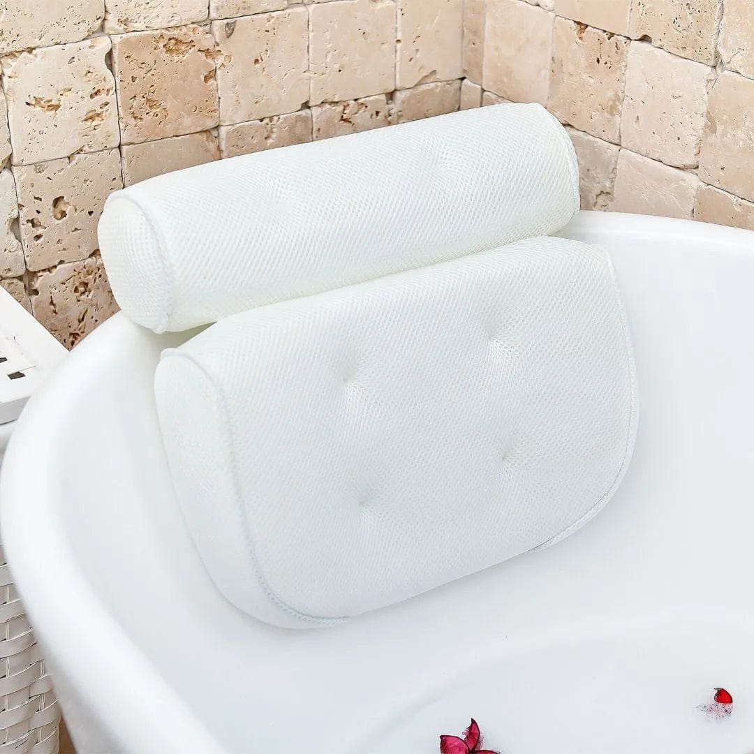 Bath Haven Bath Pillow for Bathtub - Full Body Mat & Cushion, Deluxe, White