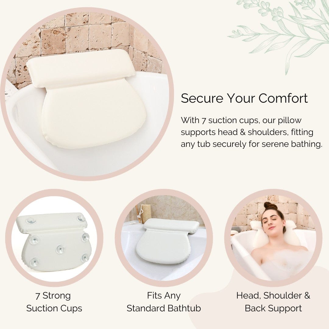 Bath Pillows for Tub Neck, Head, Shoulder and Back Support