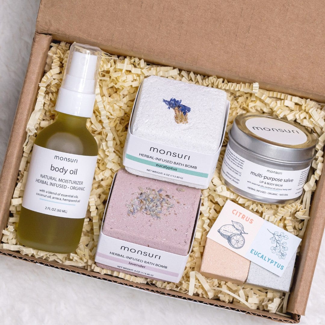 Organic Spa Gift Basket | Self-Care & Pamper Sets for Women - Monsuri