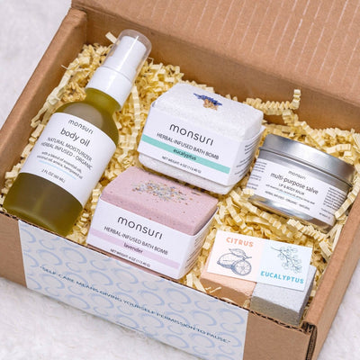 Organic Spa Gift Basket | Self-Care & Pamper Sets For Women - Monsuri