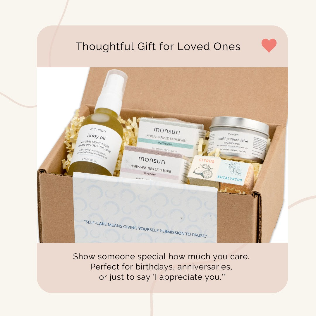 Organic Spa Gift Basket | Self-Care & Pamper Sets for Women - Monsuri