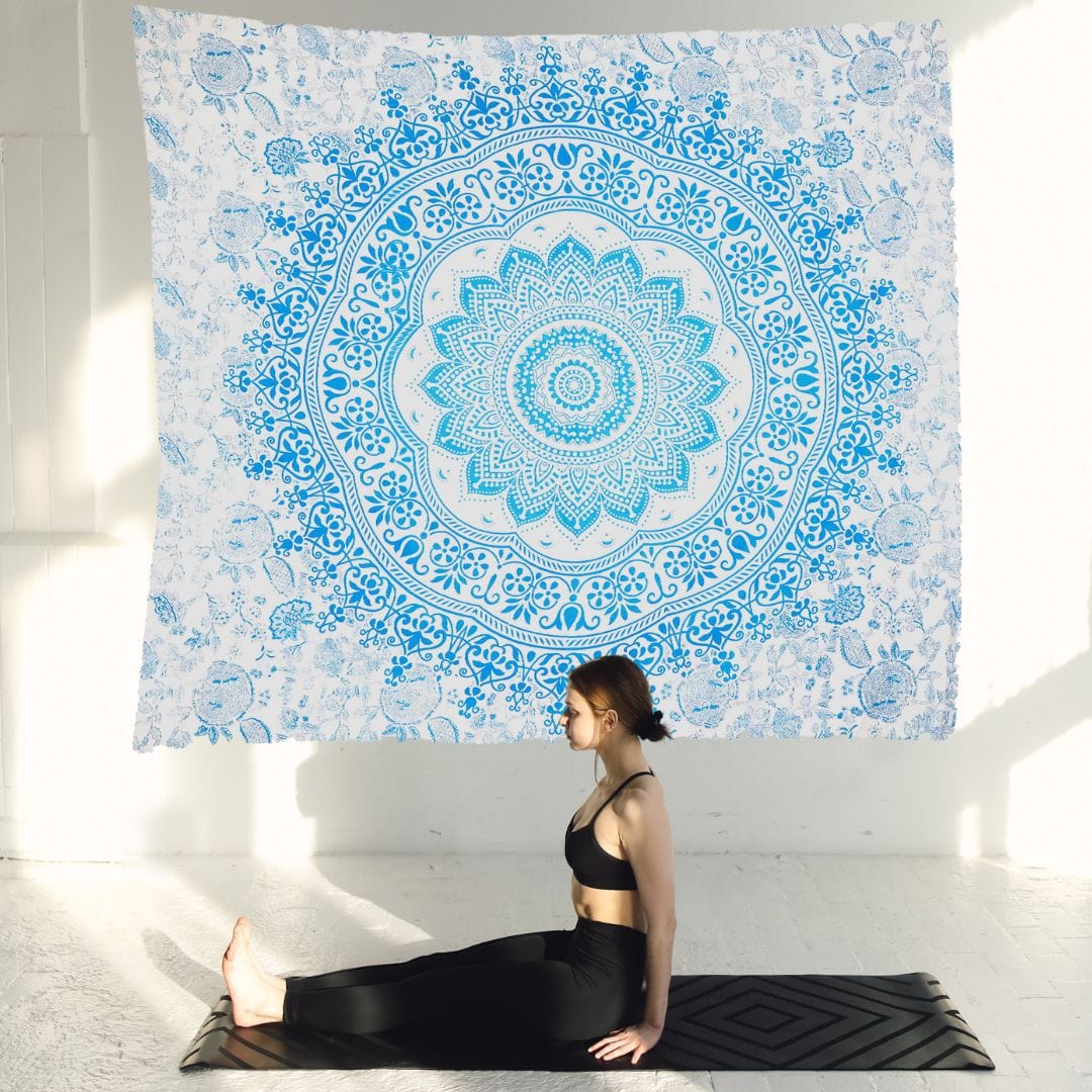 Mandala Tapestry Blue - Zen Home